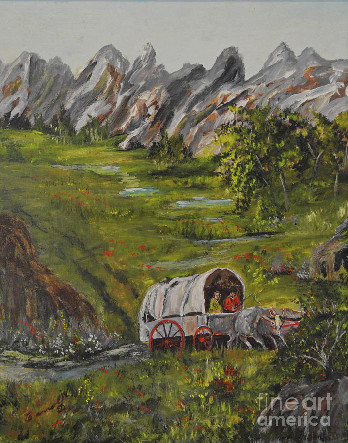 707x900 Oregon Trail Painting By Meandering Photography - Oregon Trail Painting