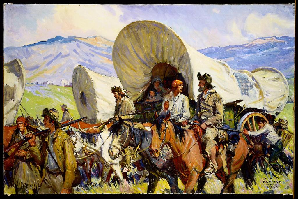 1024x683 Oregon Trail And Conestogas Really - Oregon Trail Painting