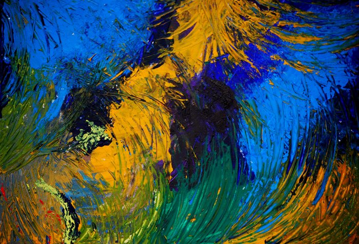 700x477 2011 Organic In Blue And Yellow Painting Anysize 50% Off - Organic Painting