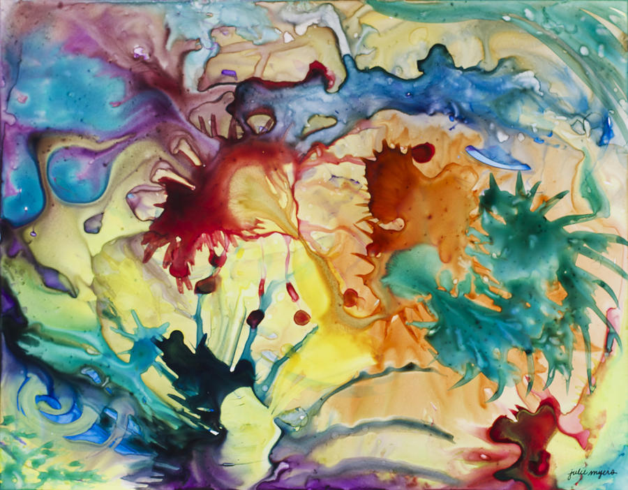 900x702 Organic Abstraction Painting By Julie Myers - Organic Painting