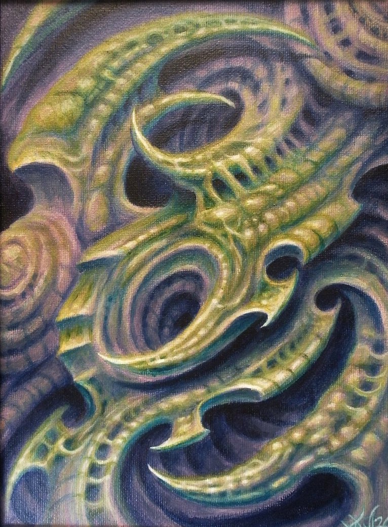 766x1042 Bio Organic Acrylic Painting By Jwheelwrighttattoos - Organic Painting