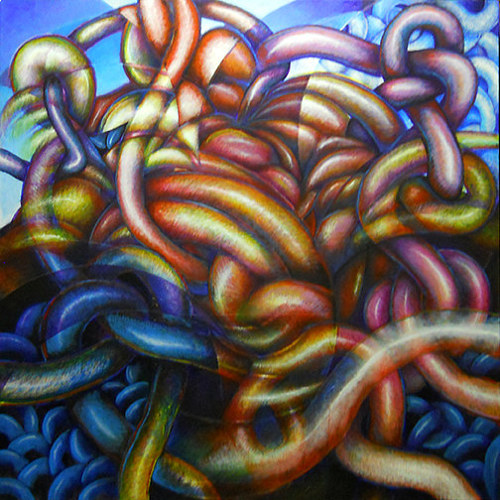 500x500 Expressions Of Organic Form Digital Art By Kevin Mclaughlin - Organic Painting