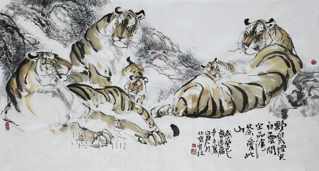 640x344 Free Shipping Huge1pc Traditional Chinese Painting Handpainted - Oriental Painting
