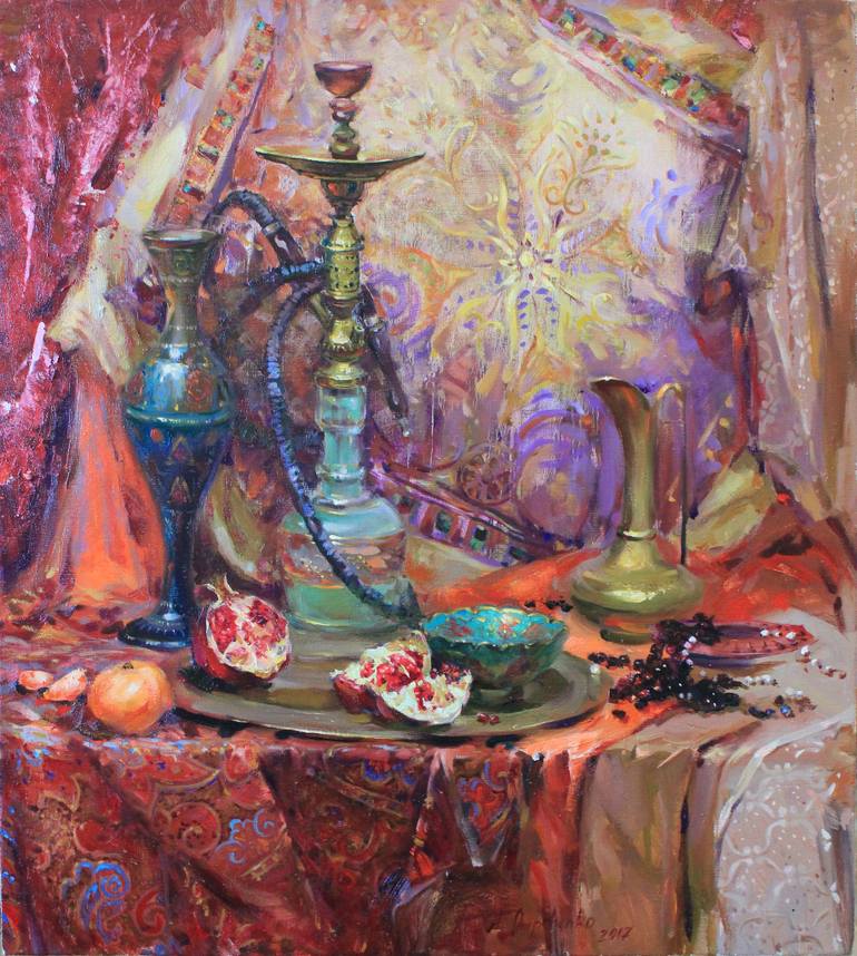 770x858 Saatchi Art Oriental Style Still Life Painting Original Painting - Oriental Painting