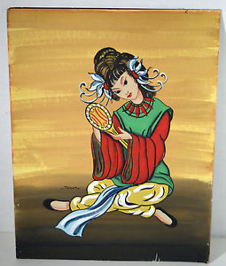 255x300 Vintage Original Signed (Norman) Tolson Oriental Painting - Oriental Painting