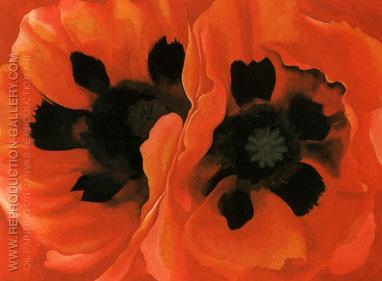 382x281 Oriental Poppies 1928 By Georgia O'Keeffe - Oriental Poppies Painting