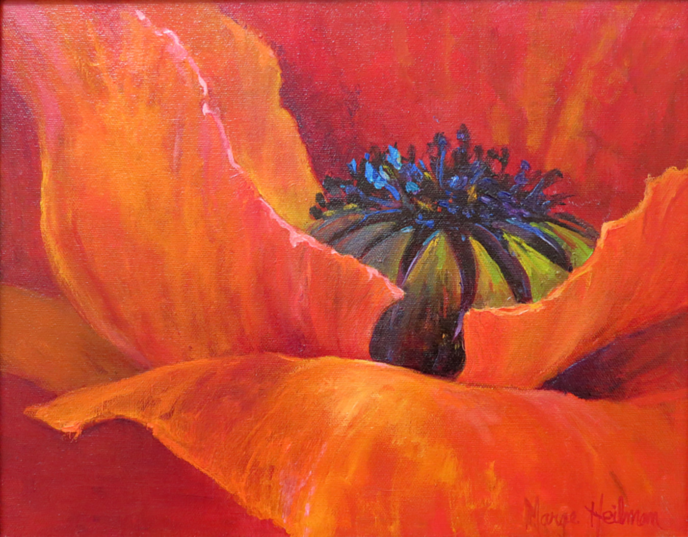 1350x1054 Oriental Poppy Heilman Designs - Oriental Poppies Painting