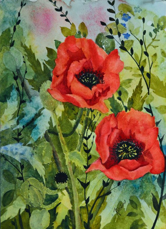 Oriental Poppies Painting at PaintingValley.com | Explore collection of ...