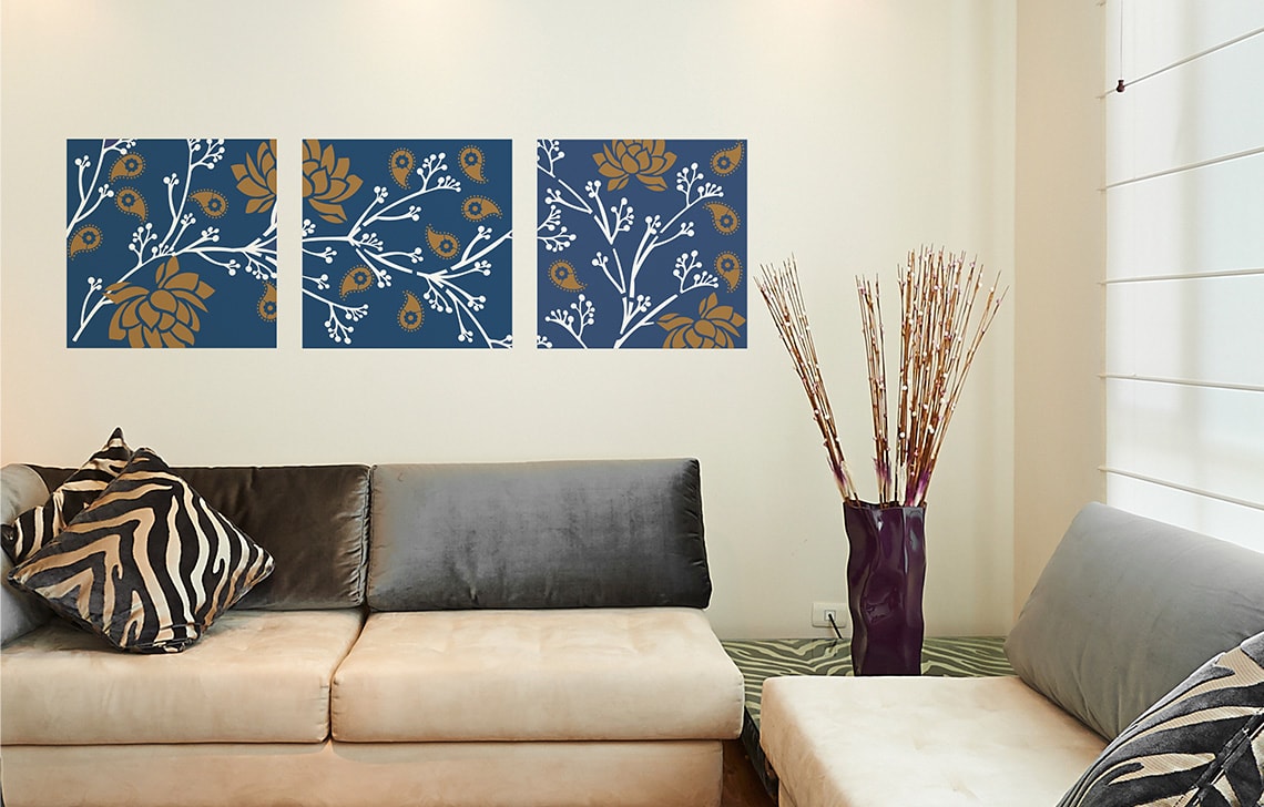 1140x728 Designer Range Of Wall Painting Stencils For Your Home - Oriental Wall Painting