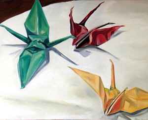 300x243 Origami Paintings - Origami Painting