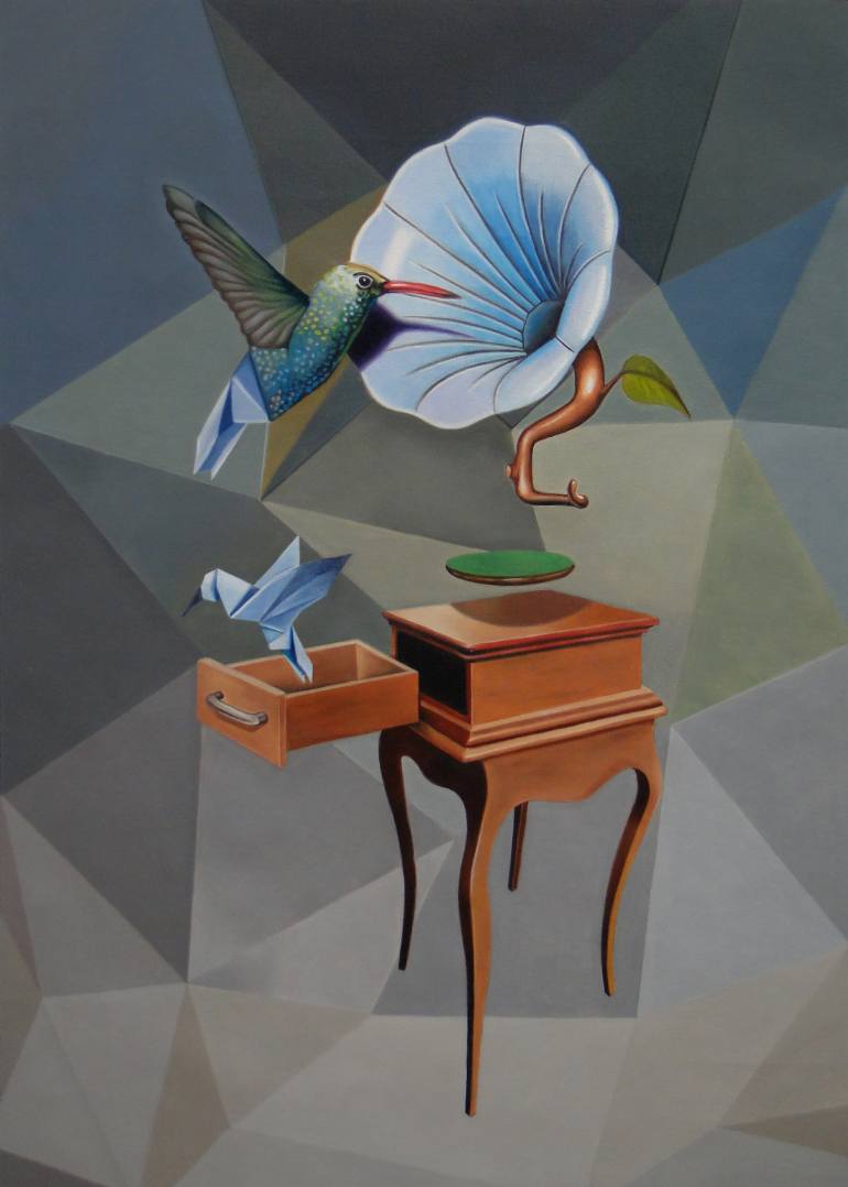 770x1078 Saatchi Art Origami Sound Painting By Martin Mugnolo - Origami Painting