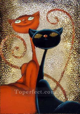 318x451 Decor Cats Original Abstract Painting In Oil For Sale - Original Abstract Painting