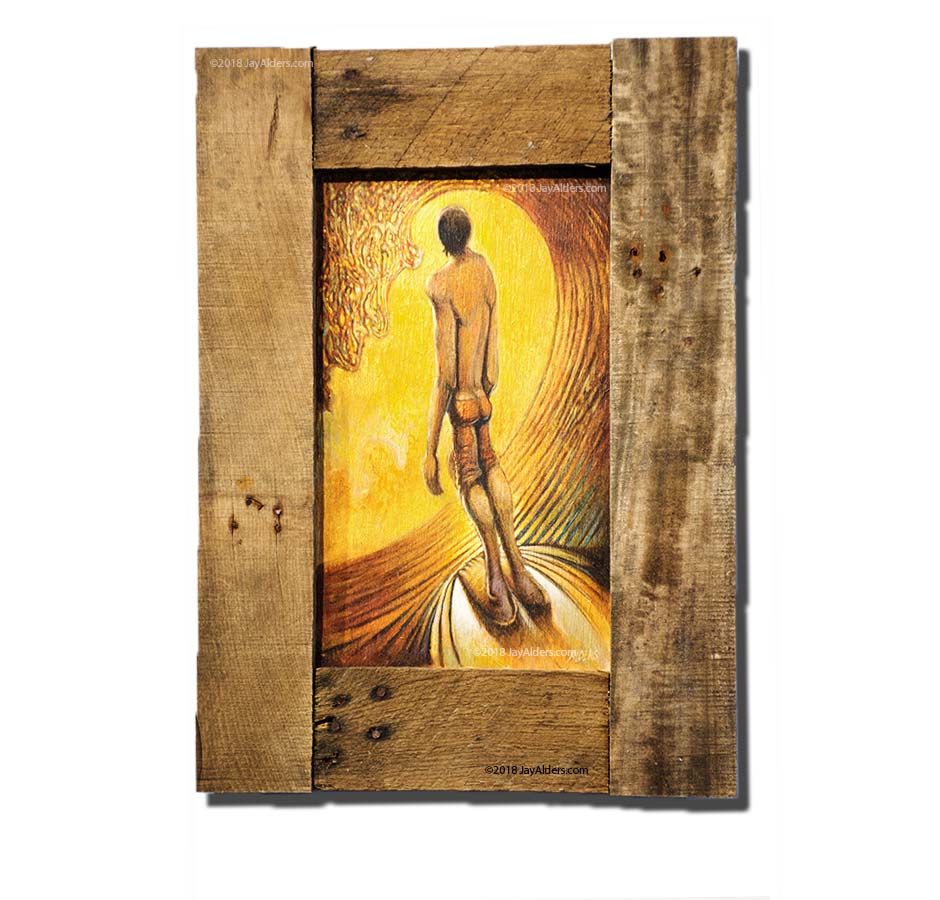 940x900 Golden Opportunity Original Surfer Art Oil Painting On Wood By - Original Art Oil Painting