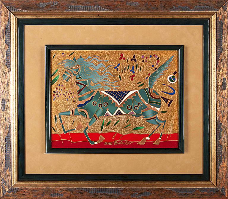 768x672 Horse, With Sign Original Oil Painting, Framed Yuri Gorbachev - Original Artwork Painting