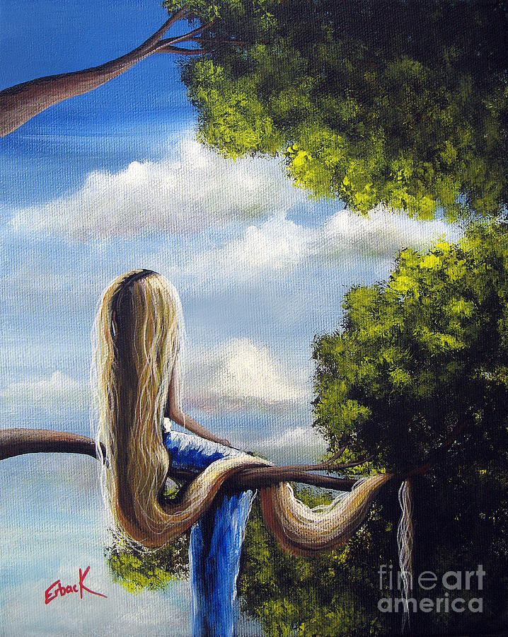 718x900 Rapunzel Original Artwork From My Acrylic Painting Painting By - Original Artwork Painting
