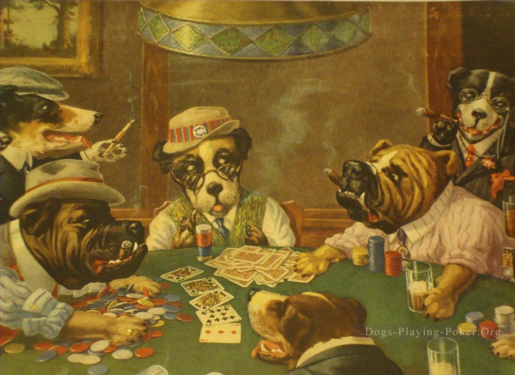 Original Dogs Playing Poker Painting at PaintingValley.com | Explore ...