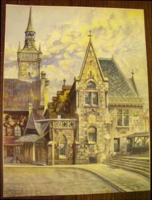 220x289 Aoriginal Adolf Hitler Watercolor Painting. This Original - Original Hitler Painting