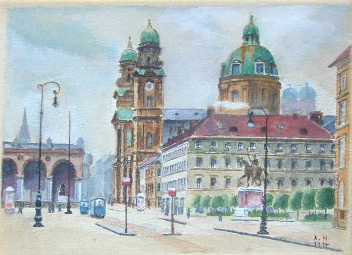 1197x867 The Paintings Of Adolf Hitler - Original Hitler Painting