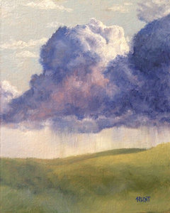 240x300 Landscape Clouds Original Oil Painting On Canvas, Thunder Rolls - Original Oil Landscape Painting