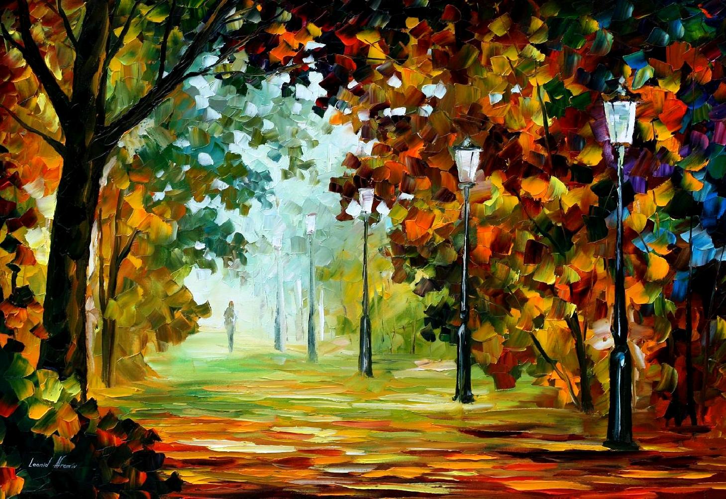 1459x1002 Leonid Afremov, Oil On Canvas, Palette Knife, Buy Original - Original Oil Landscape Painting