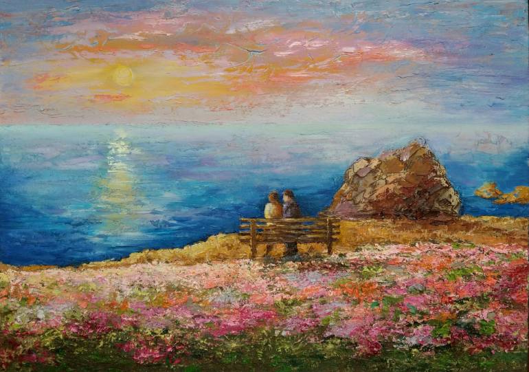770x541 Saatchi Art Landscape Painting Spring In Opal Cliffs Original - Original Oil Landscape Painting