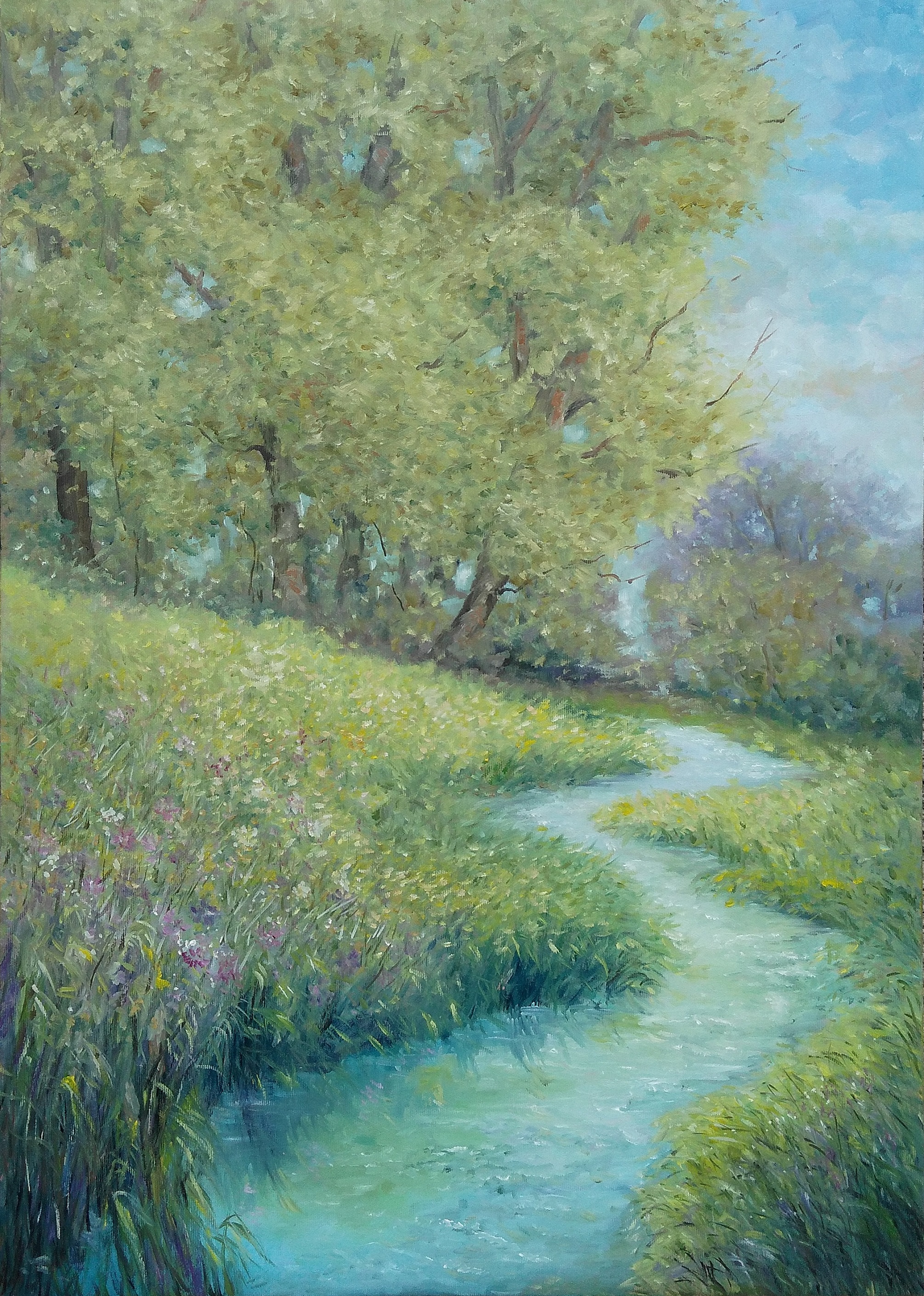 2011x2819 Countryside Poetry, 50x70cm, Original Oil Landscape Painting - Original Oil Landscape Painting