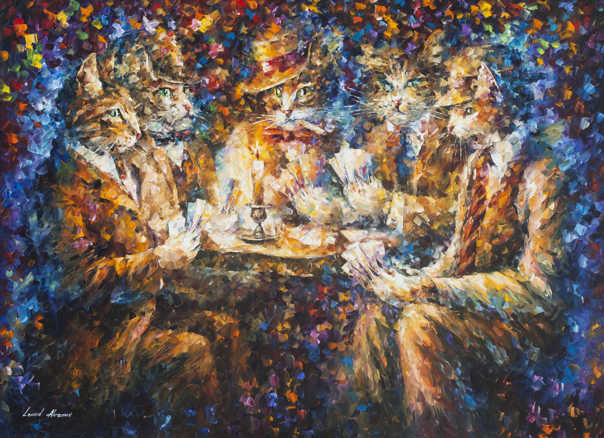 1963x1423 Serious Game - Original Oil Painting