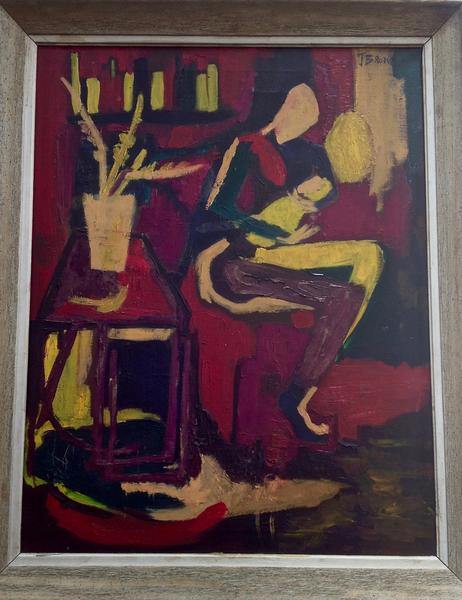 462x600 Rare Joan Brown - Original Oil Painting By Artist