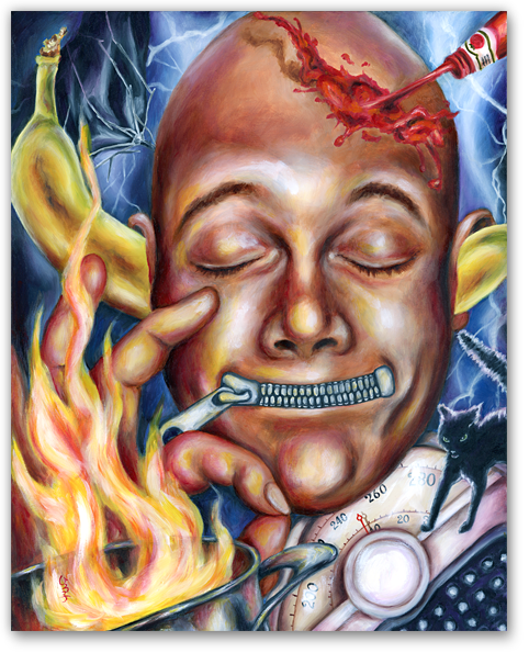 482x595 Artist Original Oil Paintings For Sale Online Funny And Humorous - Original Oil Painting By Artist