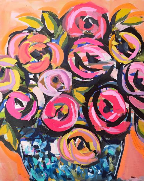 480x600 Flower Pop Original Painting Maren Devine Art, Llc - Original Painting