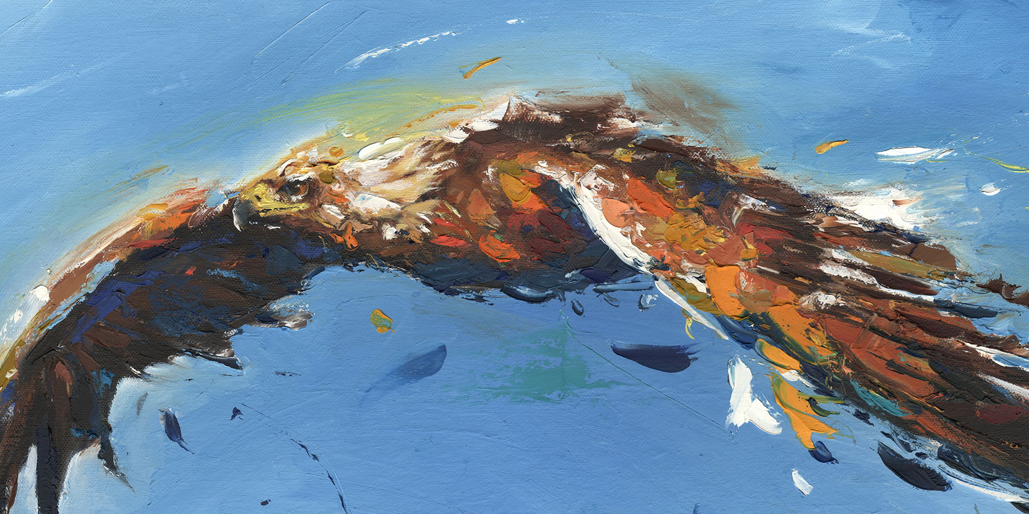 2000x1000 Golden Skies Original Painting Watercolor Animal Paintings - Original Painting