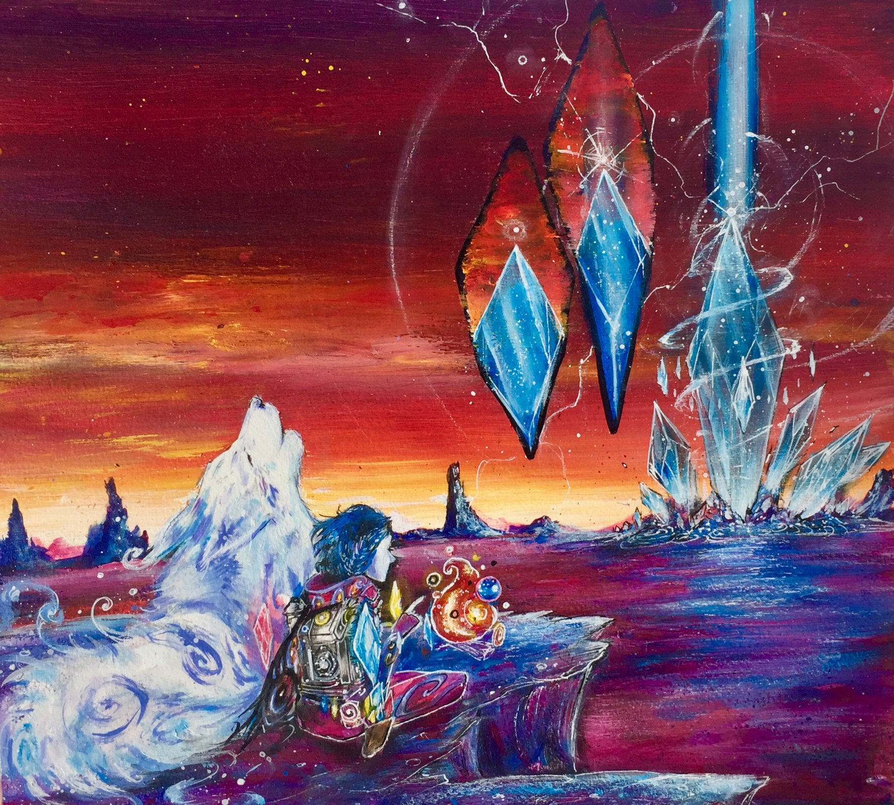 1778x1600 The Machinist Factory Celestial Howl Original Painting - Original Painting