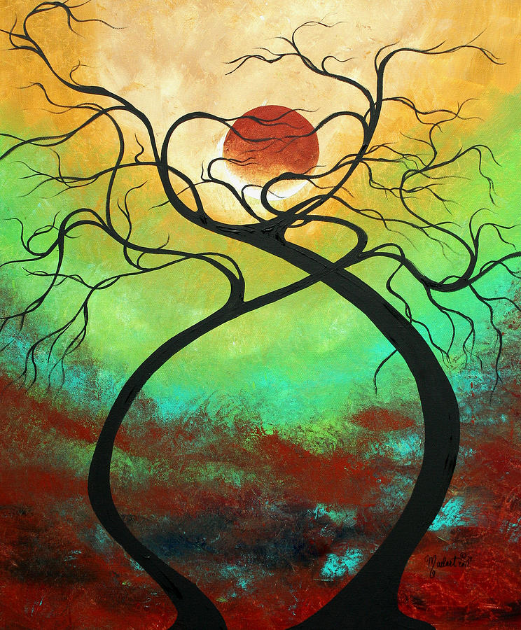 744x900 Twisting Love Ii Original Painting By Madart Painting By Megan - Original Painting