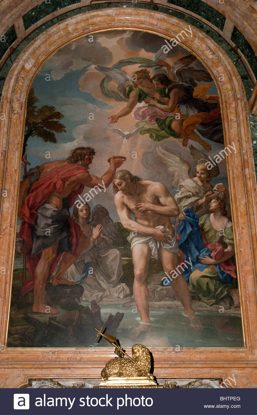 860x1390 Mosaic In Saint Peter's Basilica, Baptism Of Jesus, Original - Original Painting Of Jesus