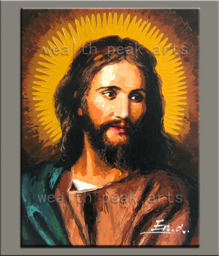 878x1024 Picture Frame Original Painting,jesus Christ Painting,custom - Original Painting Of Jesus