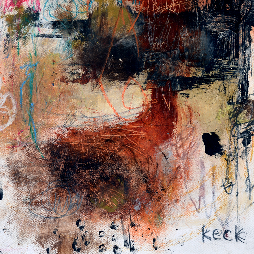 1000x1000 Original Abstract Art Gallery Michel Keck - Original Police Painting