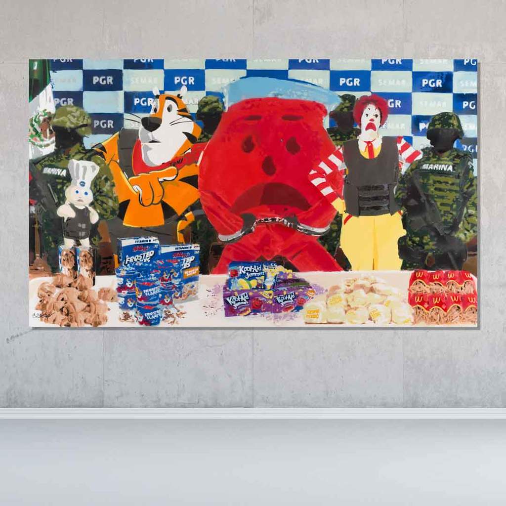 1024x1024 Original Pop Art Painting - Original Police Painting