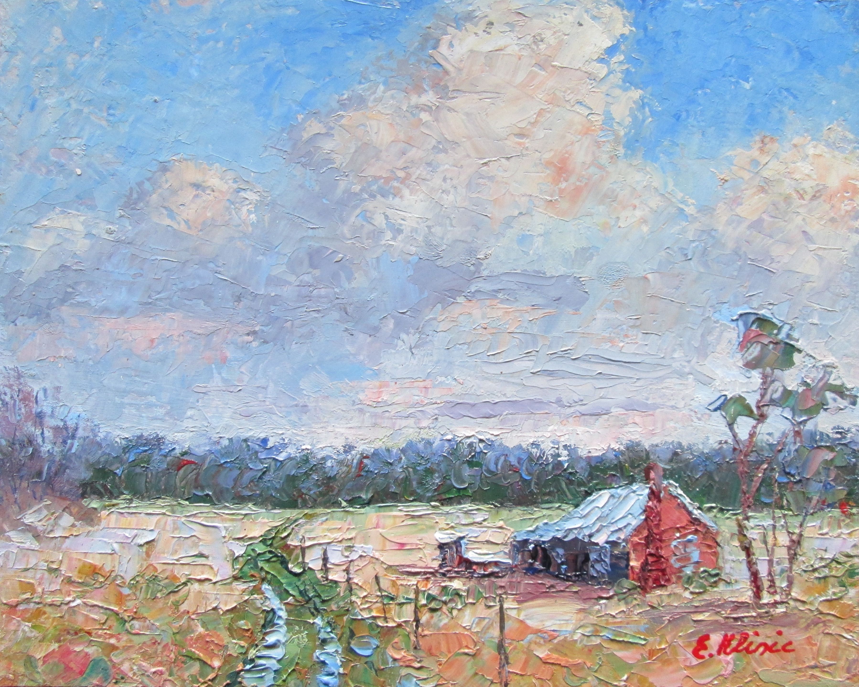 3596x2878 Police Paddocks, Dandenong, Victoria, Australia Original - Original Police Painting