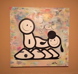 300x282 The London Police Original Large Painting Tlp Banksy Kaws Obey - Original Police Painting