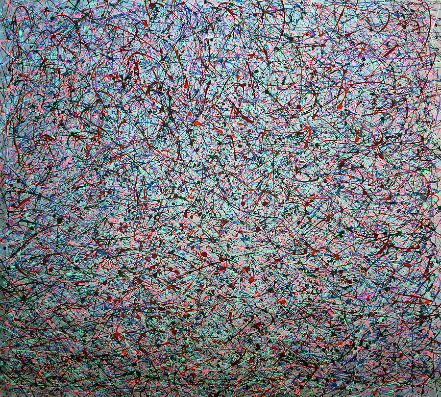 900x810 Original Abstract Painting Modern Interior Jackson Pollock - Original Pollock Painting