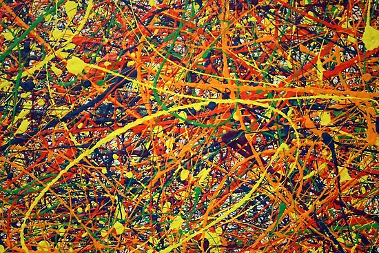 550x367 Abstract Jackson Pollock Painting Original Art Titled Jump - Original Pollock Painting