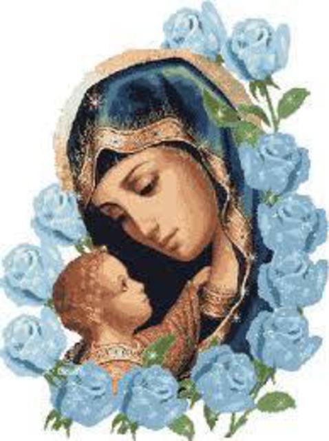 478x640 Emilia Stelian Artwork Virgin Mary And Baby Jesus Original - Original Virgin Mary Painting