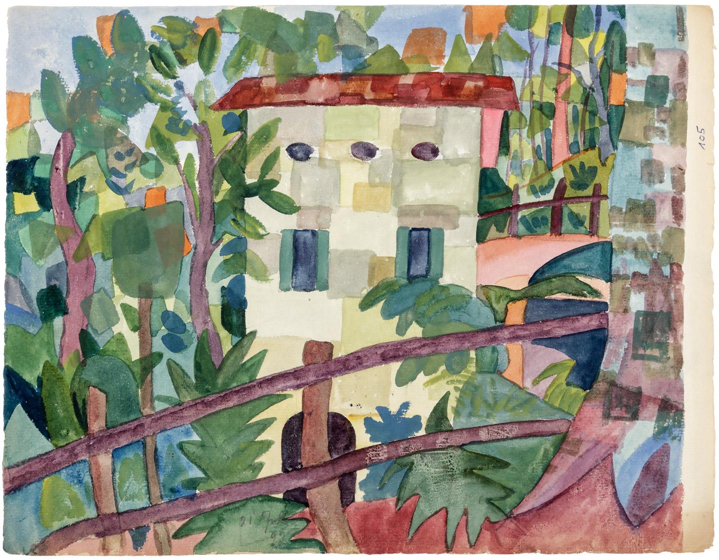 1440x1121 Two Original Watercolor Paintings By Hermann Hesse - Original Watercolor Painting Prices