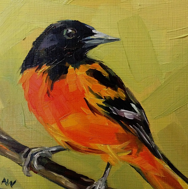 648x651 A Painting A Day Art By Alyssa - Oriole Painting
