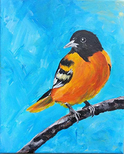 402x500 Baltimore Oriole Painting, Original Bird Painting, 8 - Oriole Painting