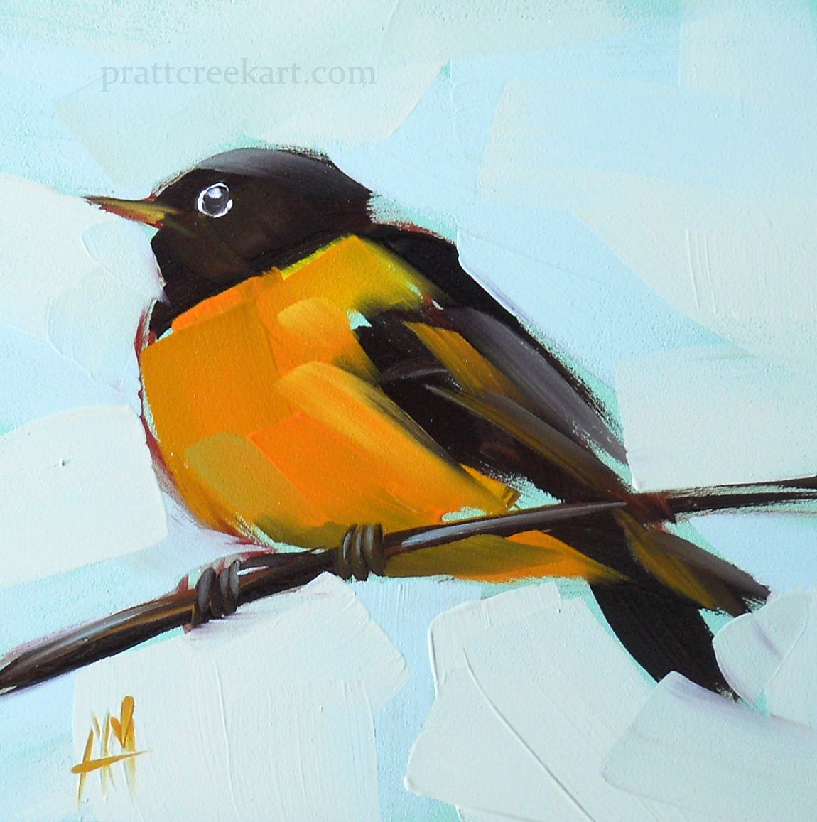 1150x1157 Baltimore oriole painting By Margaret Owen High Flyers~art - Oriole Painting