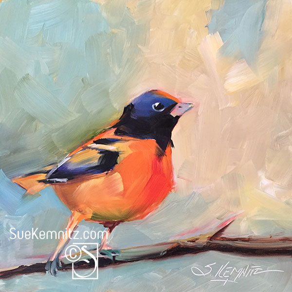 600x600 Oriole Radiant Light Studio Arts Sue Kemnitz Art - Oriole Painting