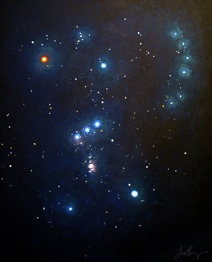 728x900 Orion The Hunter Painting By Timothy Benz - Orion Constellation Painting