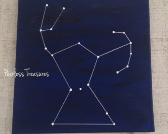 340x270 Orion Canvas Art Etsy - Orion Constellation Painting