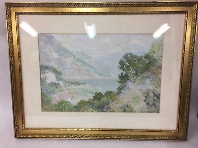 400x300 Signed Marcus Gottsdanker Acrylicgouache Landscape Painting - Ornate Painting